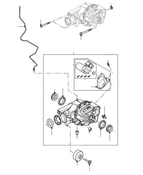 Rear Differential 4.2 SC, 4.4 AJ, 3.6 & 4.4TDV8, 5.0