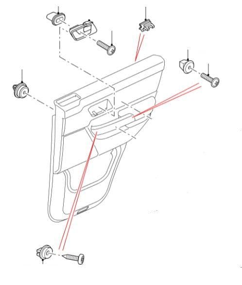 Rear Door Interior Trim Panel Clips