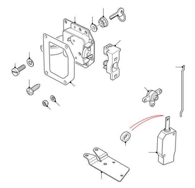 Rear End Door Latch