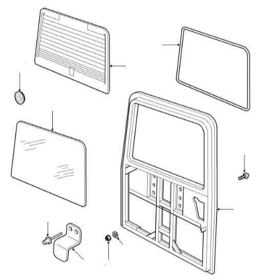 Rear End Door Panel from VIN 2A000001