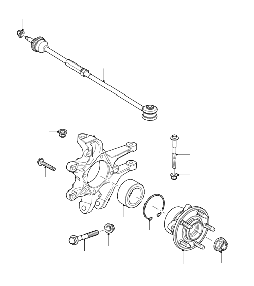 Rear Hub & Bearing (Exc RS)