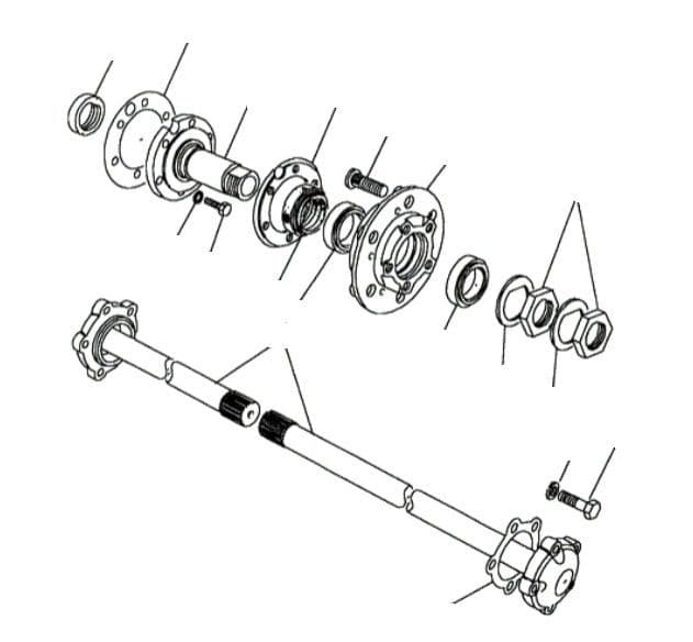 Rear Hubs & Driveshafts To JA032849