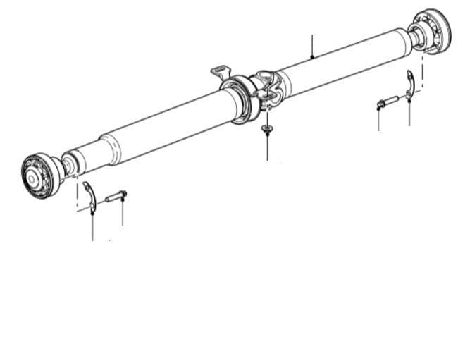 Rear Propshaft VIN 7A000001 Onwards