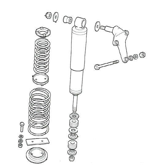 Rear Shock Absorbers & Springs 110 & 130 Models