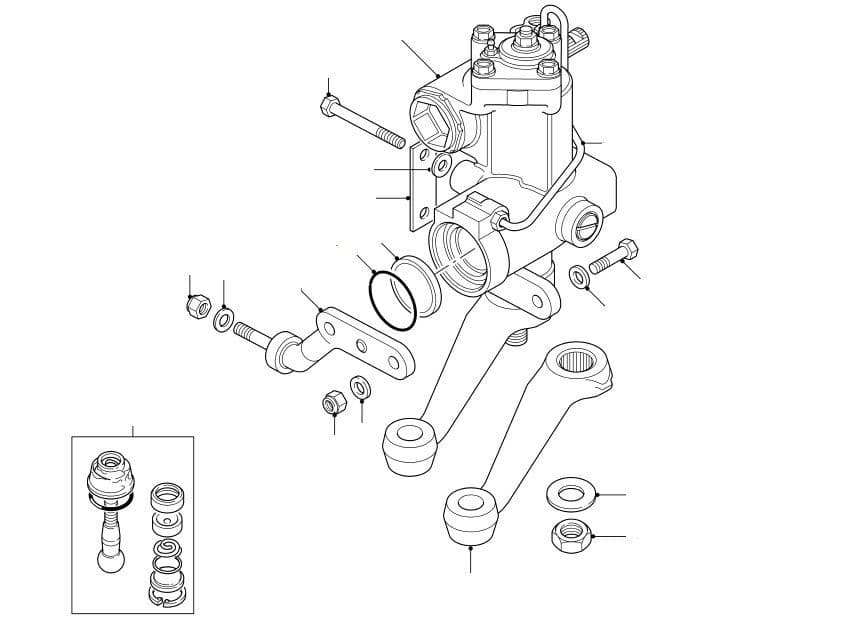 Steering Box, Drop Arms & Pin