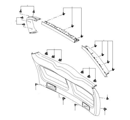 Tail Gate Interior Panel Clips