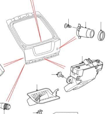 Tailgate Fixtures & Fittings to VIN BA999999