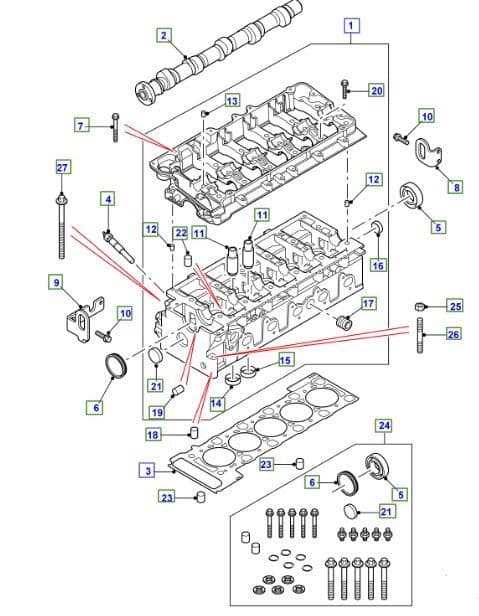 Td5 Cylinder Head From VIN 1A736340