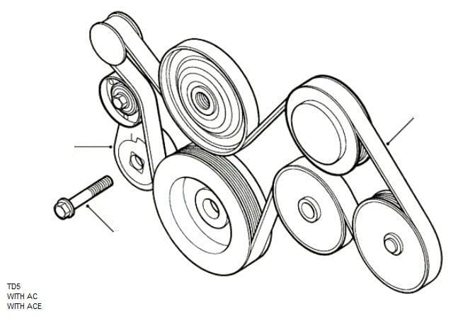 Td5 Drive Belt With AC With ACE