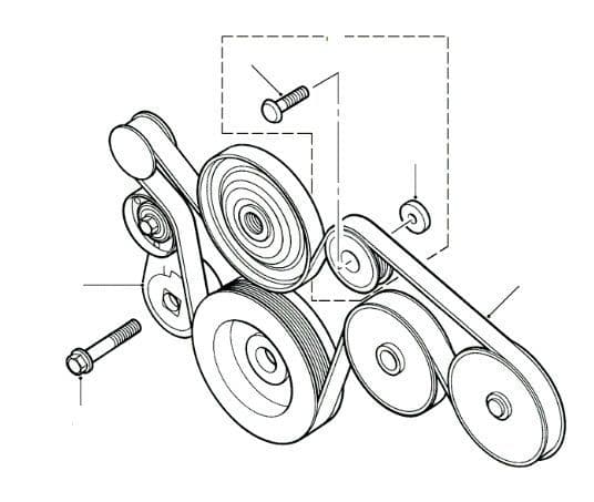 Td5 Drive Belt Without AC With ACE