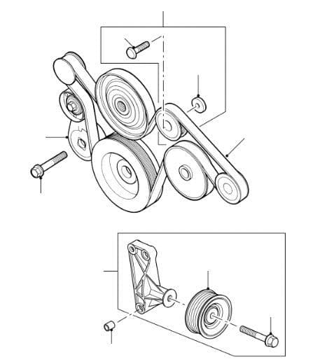 Td5 Drive Belt Without AC Without ACE