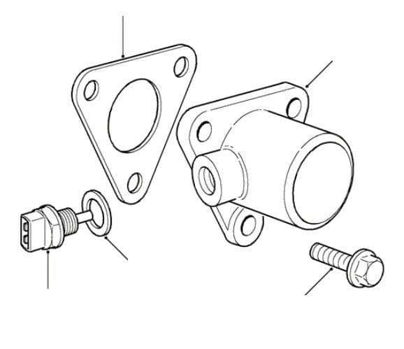 Td5 Water Housing For Temperature Switch