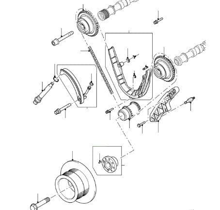 TIMING CHAIN & GEAR - LOWER