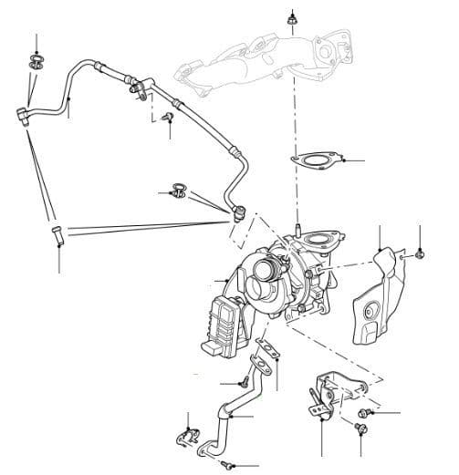 Turbocharger - LH VIN AA000001 Onwards