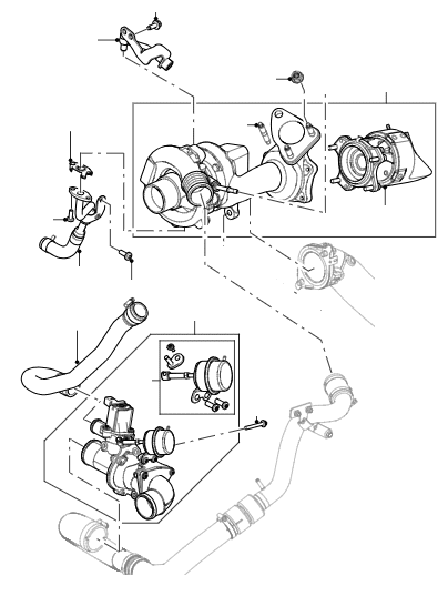 Turbocharger Secondary Left Hand