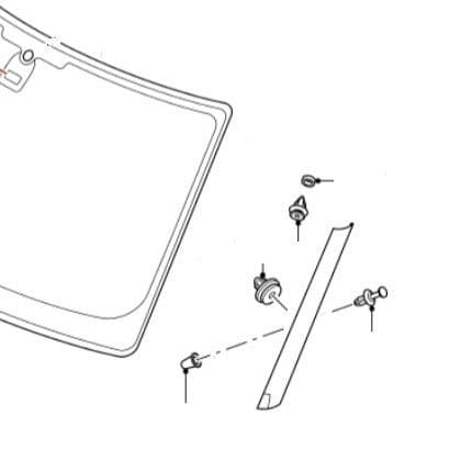 Windscreen A Pillar Trim Clips