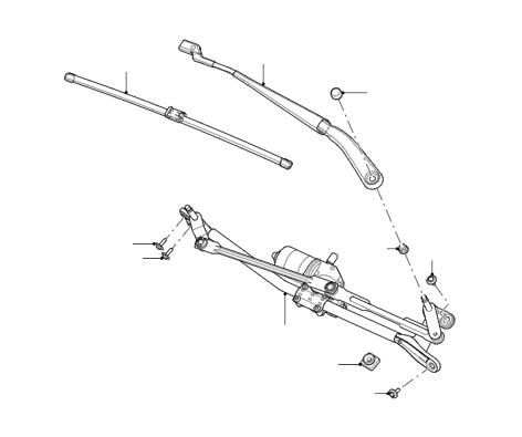 Windscreen Wipers, Arms & Motor