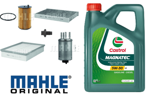 KIT100A Mahle Filter Kit With Castrol Oil Discovery 3 & RR Sport Tdv6 To VIN 6A99999