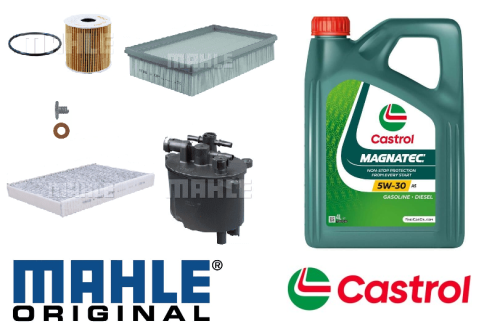 KIT103A Mahle Filter Kit with Castrol Oil Defender & Discovery 2 TD5