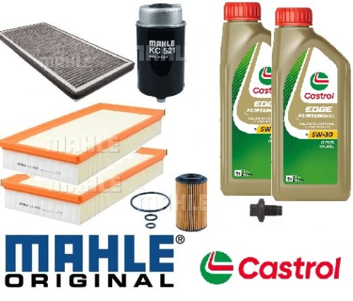 KIT114C Mahle Original Filter Kit with Castrol Oil Range Rover L322 4.4 Tdv8