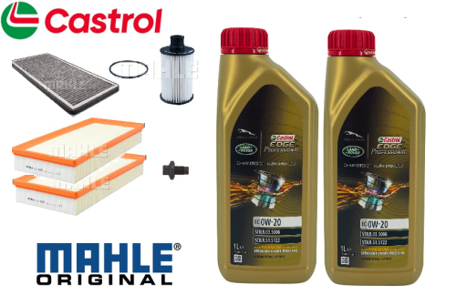 KIT123C Original Mahle Filter Kit with Castrol Oil Range Rover L405 & Sport L494 3.0sc & 5.0sc