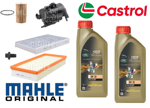 KIT141C Mahle Filter Kit with Castrol Oil Range Rover Velar 2.0 Ingenium Diesel