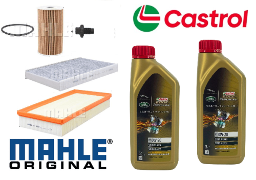 KIT144C Mahle Filter Kit with Castrol Oil Range Rover Velar 2.0 Petrol