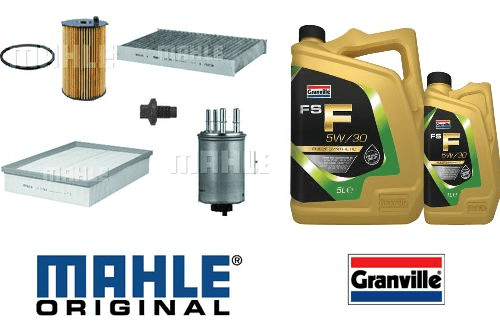 KIT100MG Mahle Original Filter Kit With Granville Premium Oil Discovery 3 Tdv6 To VIN 6A99999