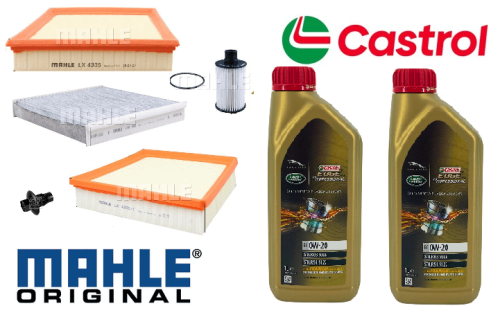 KIT143C Mahle Filter Kit with Castrol Oil Range Rover Velar 3.0 Petrol