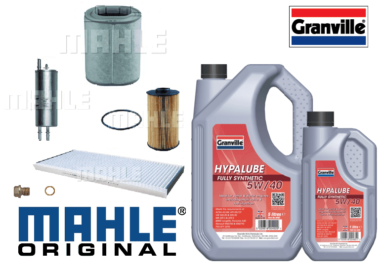 KIT115A Mahle Filter Kit with Granville Oil Range Rover L322 4.4 Petrol M62 BMW Engine