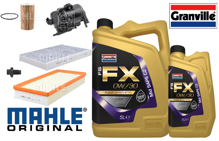 KIT141A Mahle Filter Kit with Granville Oil Range Rover Velar 2.0 Ingenium Diesel