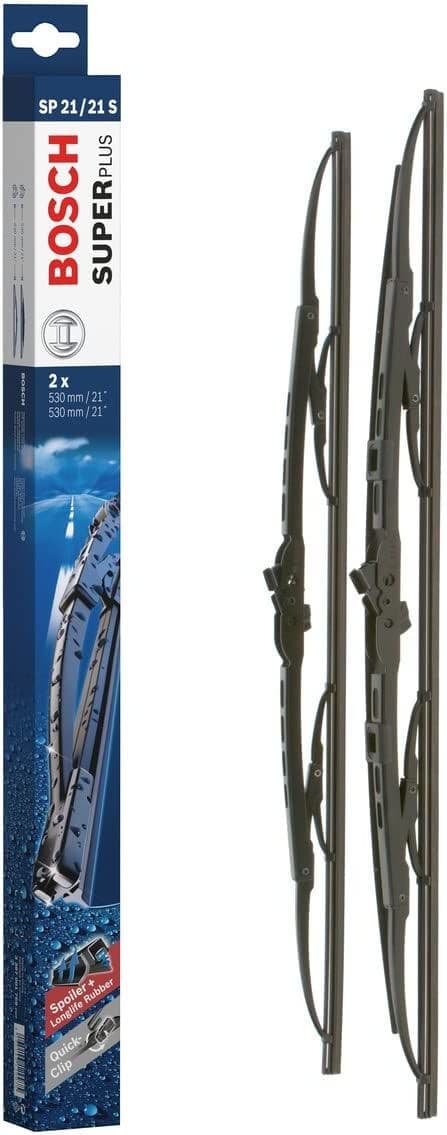 SP21/21S Bosch Front Wiper Blade Set Super Plus Spoiler Length: 530mm/530mm