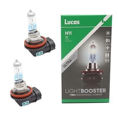 LLB711 LLX711CLX2 12v 55w PGJ19-2 H11 'E' Xenon 150% Lucas Upgrade Bulb Twin Pack