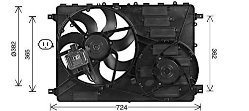 LR100366 LR044833 Radiator Fan