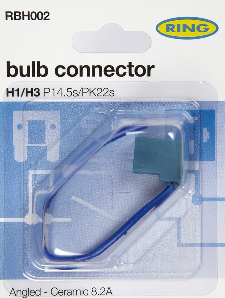 RBH002 H1/H3 CERAMIC BULB HOLDER - ANGLED CABLE